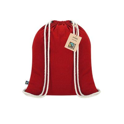 Mochila de cuerdas de algodón 140 g/m2 Roj