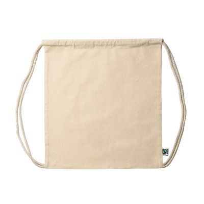 Mochila cuerdas de algodón Fairtrade 180 g/m² Crudo Talla Única Adulto