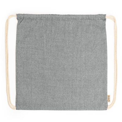 Mochila cuerdas de algodón reciclado 120 g/m² Negro