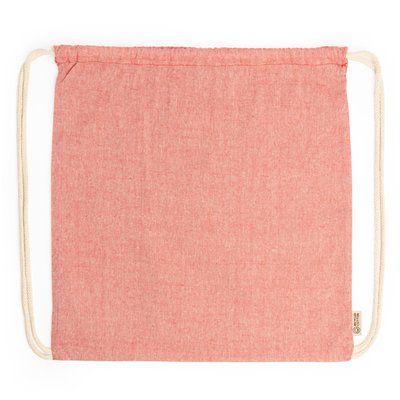 Mochila cuerdas de algodón reciclado 120 g/m² Rojo
