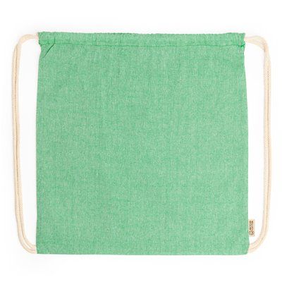 Mochila cuerdas de algodón reciclado 120 g/m² Verde Helecho Talla Única Adulto