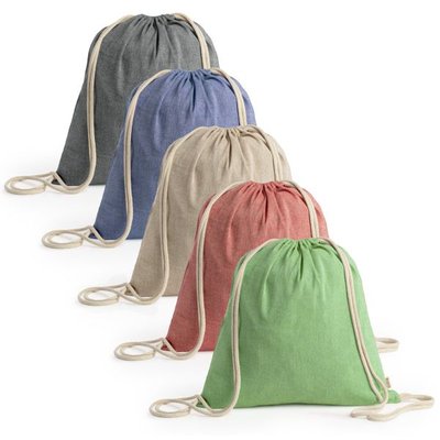 Mochila cuerdas de algodón reciclado 120 g/m²