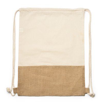 Mochila cuerdas de algodón y yute Crudo