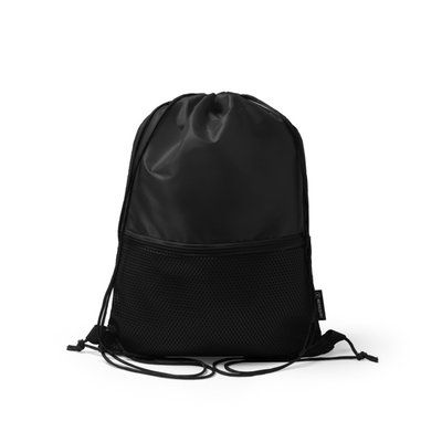 Mochila de cuerdas con bolsillo acolchado Negro Talla Única Adulto
