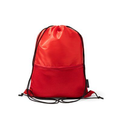 Mochila de cuerdas con bolsillo acolchado Rojo Talla Única Adulto
