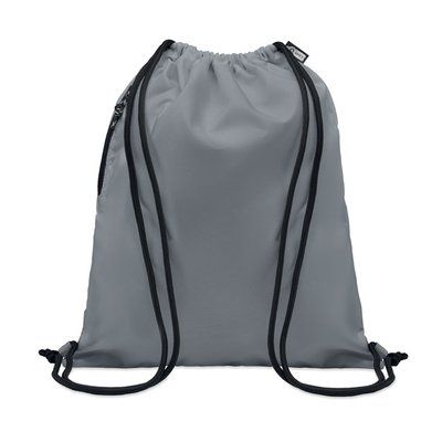 Mochila cuerdas Grande con Bolsillo Gris