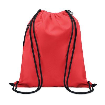 Mochila cuerdas Grande con Bolsillo Rojo