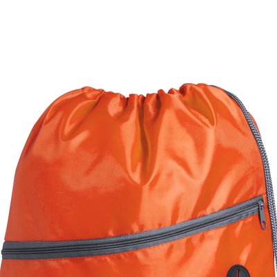 Mochila cuerdas en poliéster con salida auriculares y bolsillo