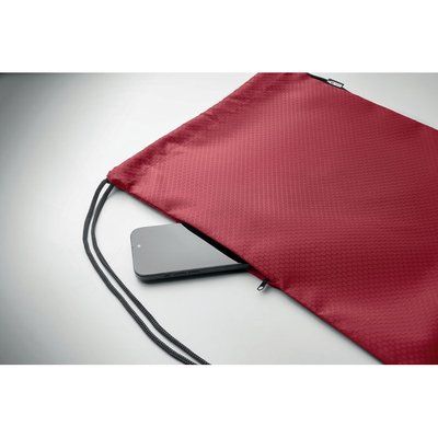 Mochila de cuerdas RPET 420D con bolsillo y carga 5 kg