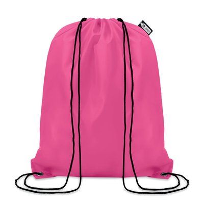 Mochila cuerdas Sostenible 190T Fucsia