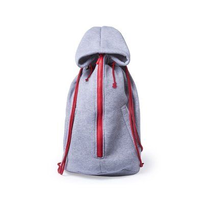 Mochila de cuerdas algodón imitación sudadera Rojo