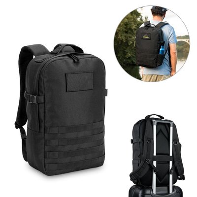 Mochila estilo militar en poliéster reciclado