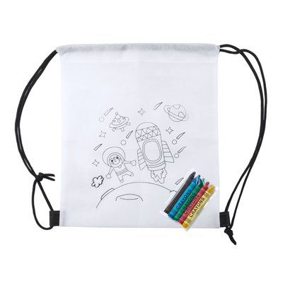 Mochila infantil con dibujo para colorear Blanco Talla Única Infantil