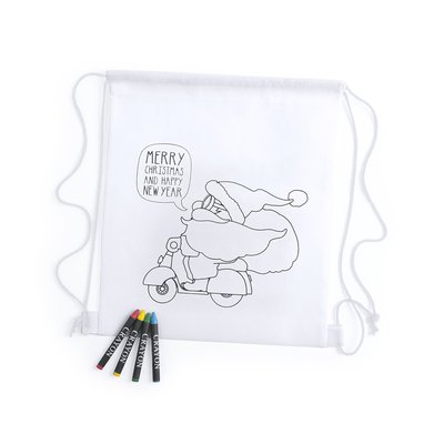 Mochila infantil non-woven para colorear con motivos navideños Papn