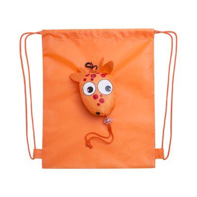 Mochila infantil plegable con alegre diseño de animales Naranja