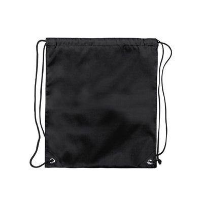 Mochila infantil de poliéster con cuerdas color negro Neg