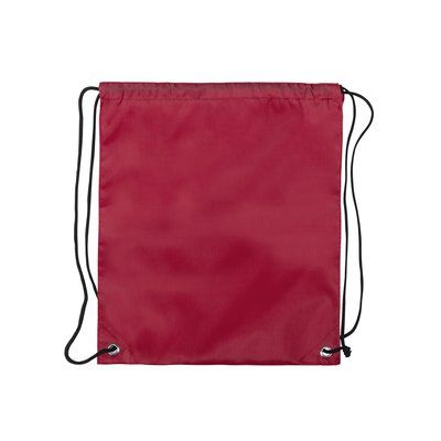 Mochila infantil de poliéster con cuerdas color negro Roj