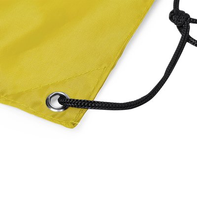 Mochila infantil de poliéster con cuerdas color negro 