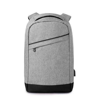 Mochila jaspeada antirrobo para portátil 13' con salida USB  Gris