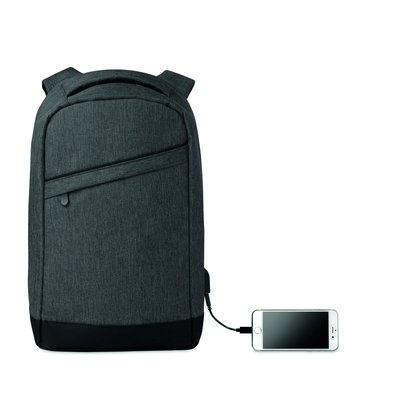 Mochila jaspeada antirrobo para portátil 13' con salida USB 