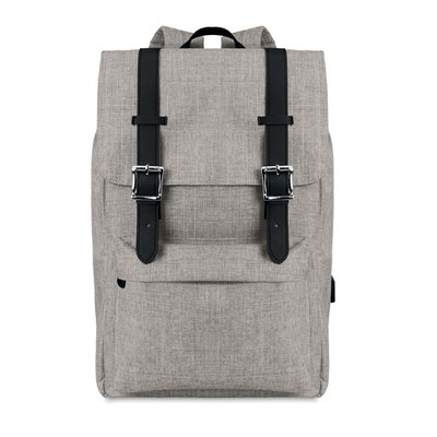 Mochila jaspeada de poliéster con cierre magnético