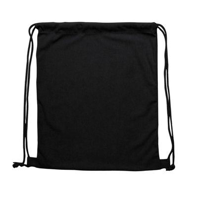 Mochila de pana con cuerdas Negro