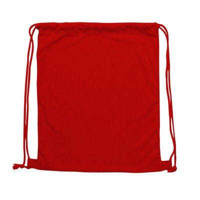 Mochila de pana con cuerdas Rojo