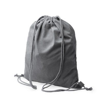 Mochila de pana con cuerdas