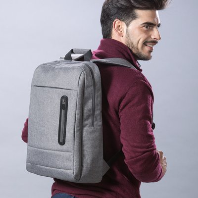 Mochila plana para portátil de 15' en poliéster