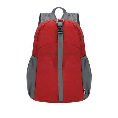 Mochila Plegable RPET con Bolsillos Roj