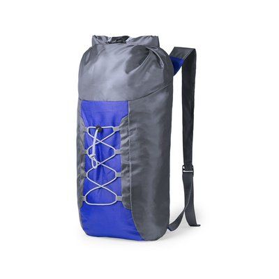 Mochila plegable técnica personalizada de poliéster y ripstop Azul