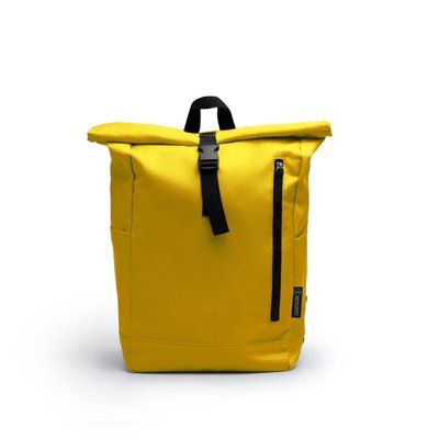 Mochila de poliéster apertura extensible Amarillo