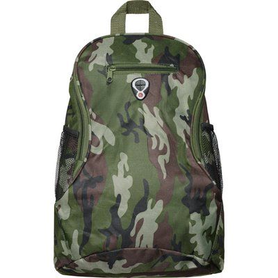 Mochila de poliéster con asas Camuflaje Bosque UNICA