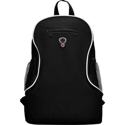 Mochila de poliéster con asas Negro UNICA