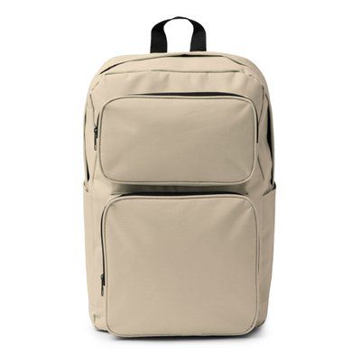 Mochila de poliéster reciclado 600D Beige Talla Única Adulto
