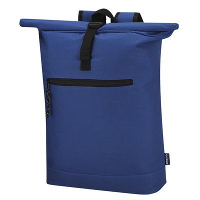 Mochila de poliéster RPET rolltop Mar