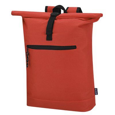 Mochila de poliéster RPET rolltop Roj