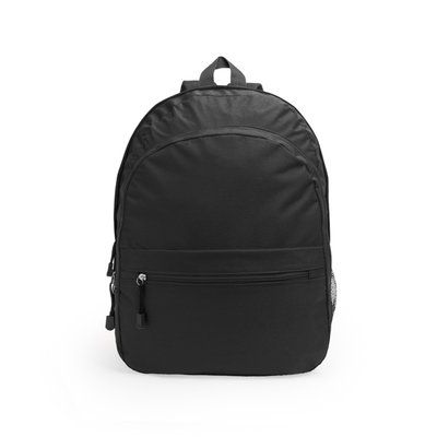 Mochila de poliéster con varios compartimentos Negro