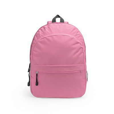 Mochila de poliéster con varios compartimentos Rosa Claro