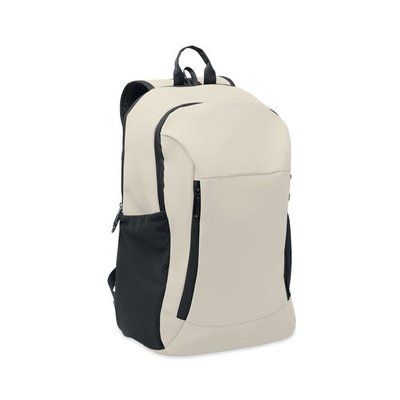 Mochila para portátil 15" con bolsillos laterales Blanco Hueso
