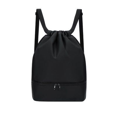 Mochila PU cierre cordón y bolsillo para zapatos Neg