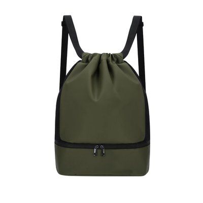 Mochila PU cierre cordón y bolsillo para zapatos Ver