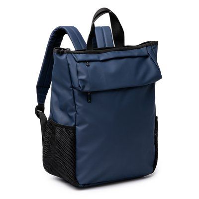Mochila de PU con solapa exterior con bolsillos