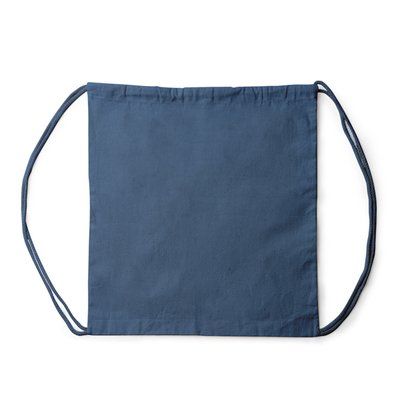Mochila realizada en tela de cáñamo Azul Riviera