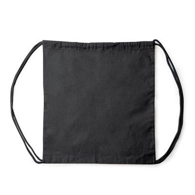 Mochila realizada en tela de cáñamo Negro