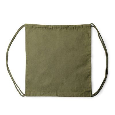 Mochila realizada en tela de cáñamo Verde Aventura