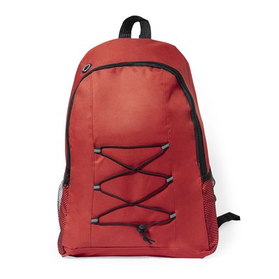 Mochila reflectante con salida auticulares y rejilla Roj