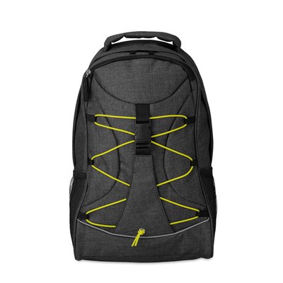 Mochila con revestimiento de colores y cordón decorativo