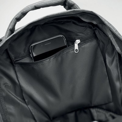 Mochila con revestimiento de colores y cordón decorativo