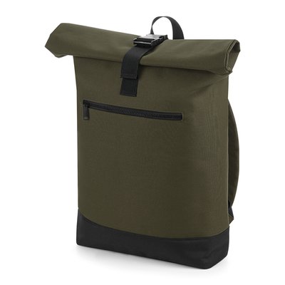 Mochila Roll-Top 15.6" con Fondo Reforzado Military Green